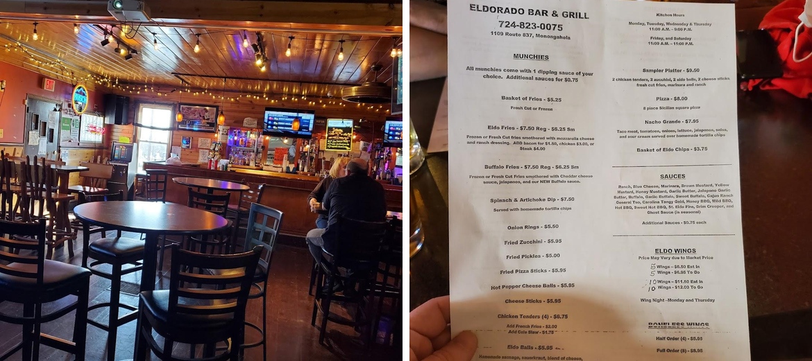 The Eldorado Menu