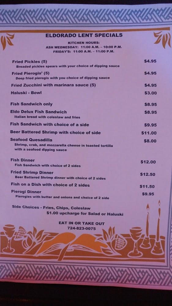 The Eldorado Menu image 2
